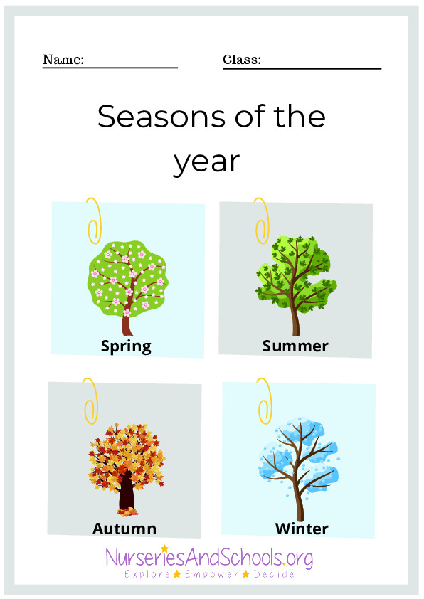 Seasons of the year flashcards