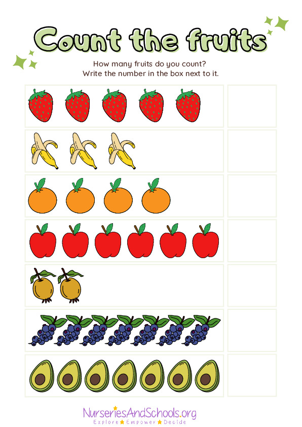 Counting worksheet