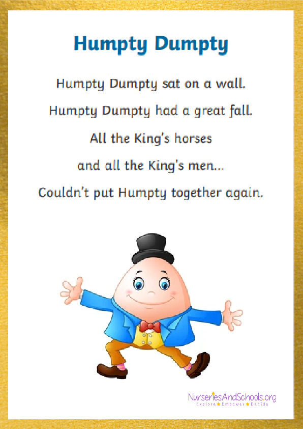 Humpty Dumpty Poem