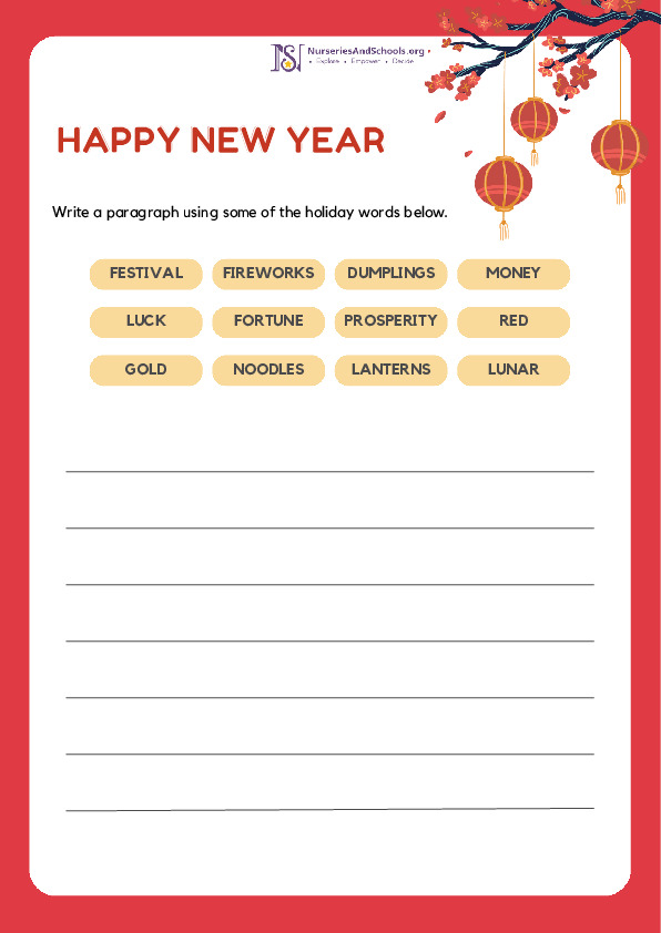 Chinese New Year Writing Activity