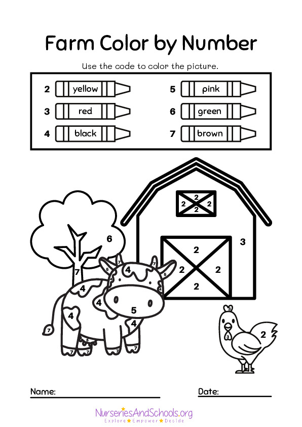 Math Color by Number Worksheet