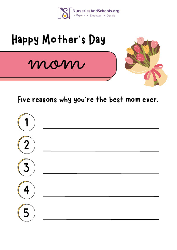 Happy Mother's Day- writing worksheet