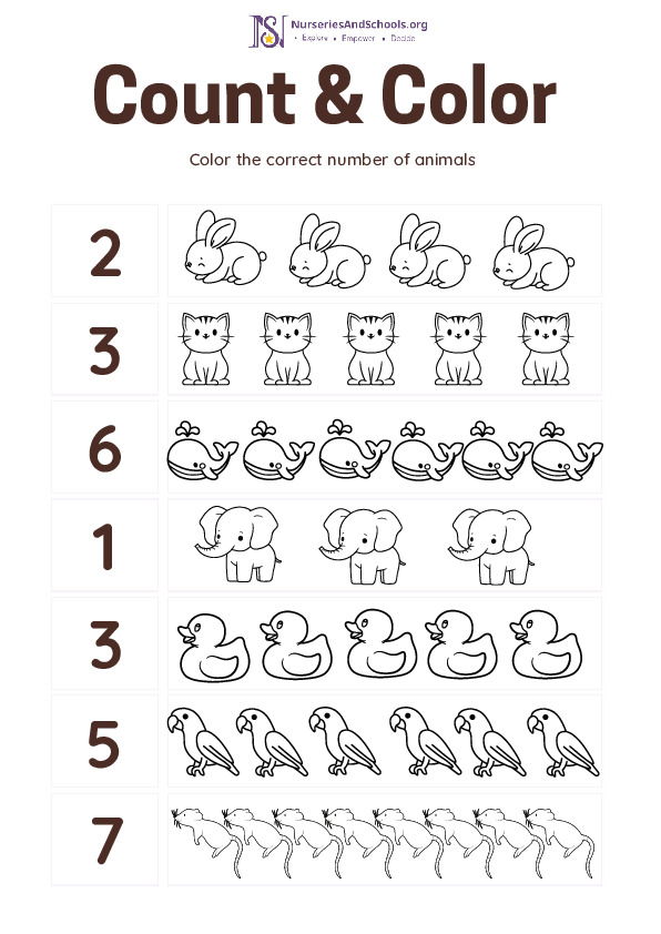 Count & Color worksheet