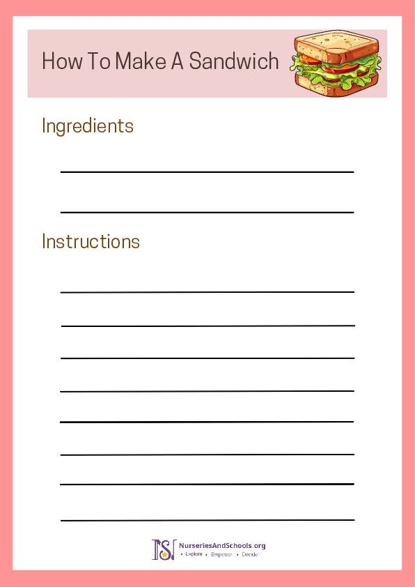 Procedural Writing Worksheet