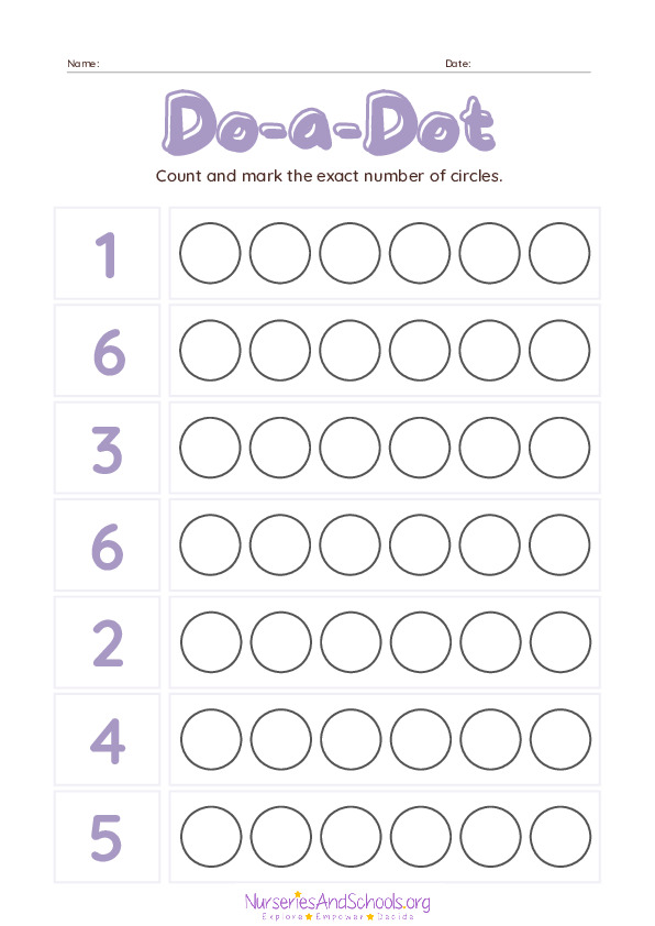 Count and colour- worksheet