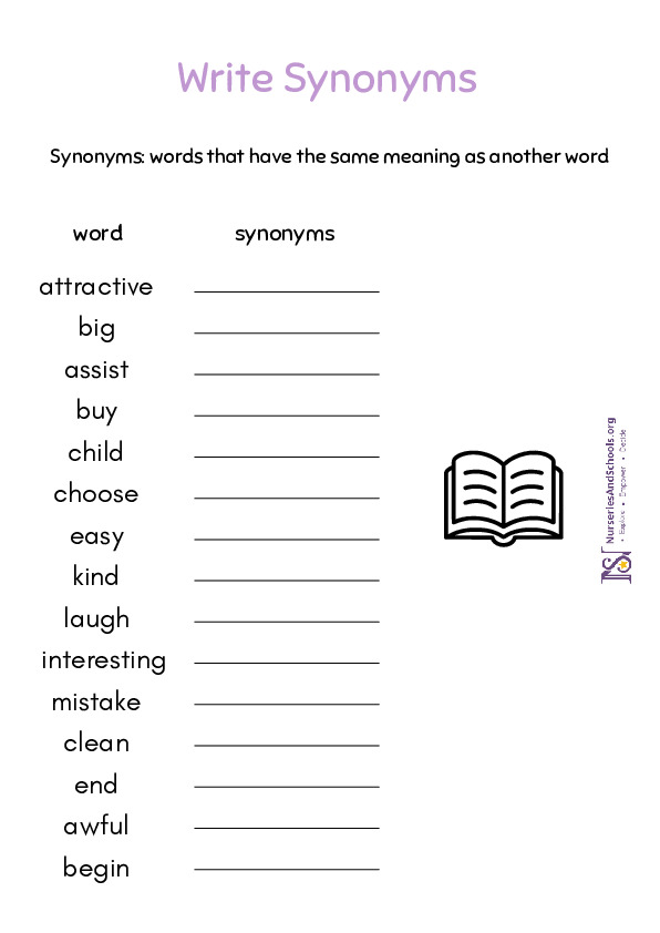 Write Synonyms