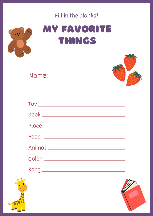 Write My Favorite Things
