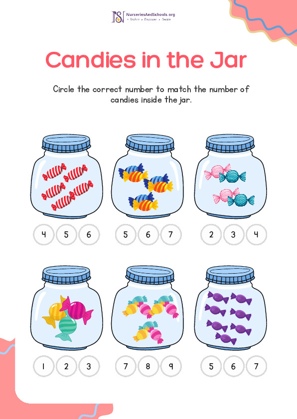 Candies in the Jar- Count and Write