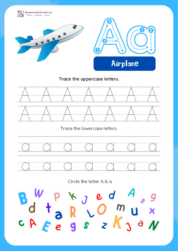 Trace Letter A