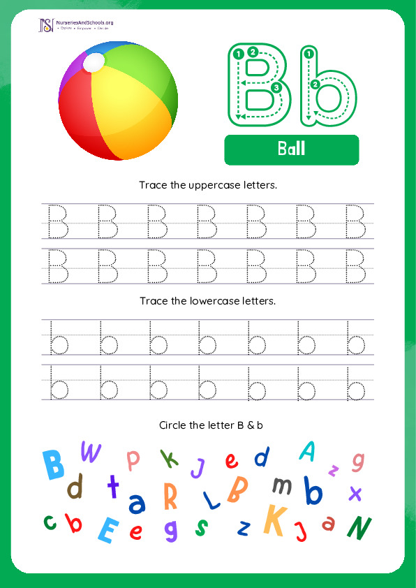 Trace Letter B