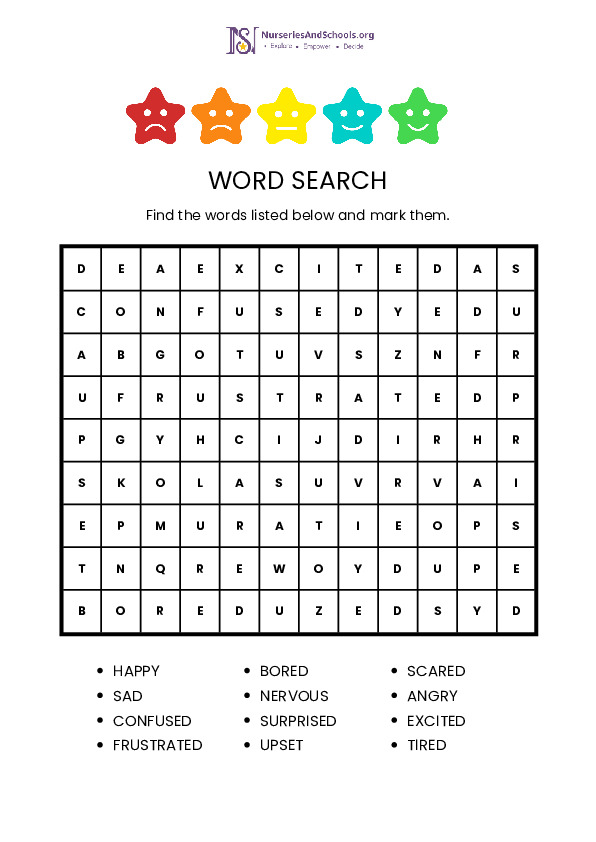 Emotions -Word Search