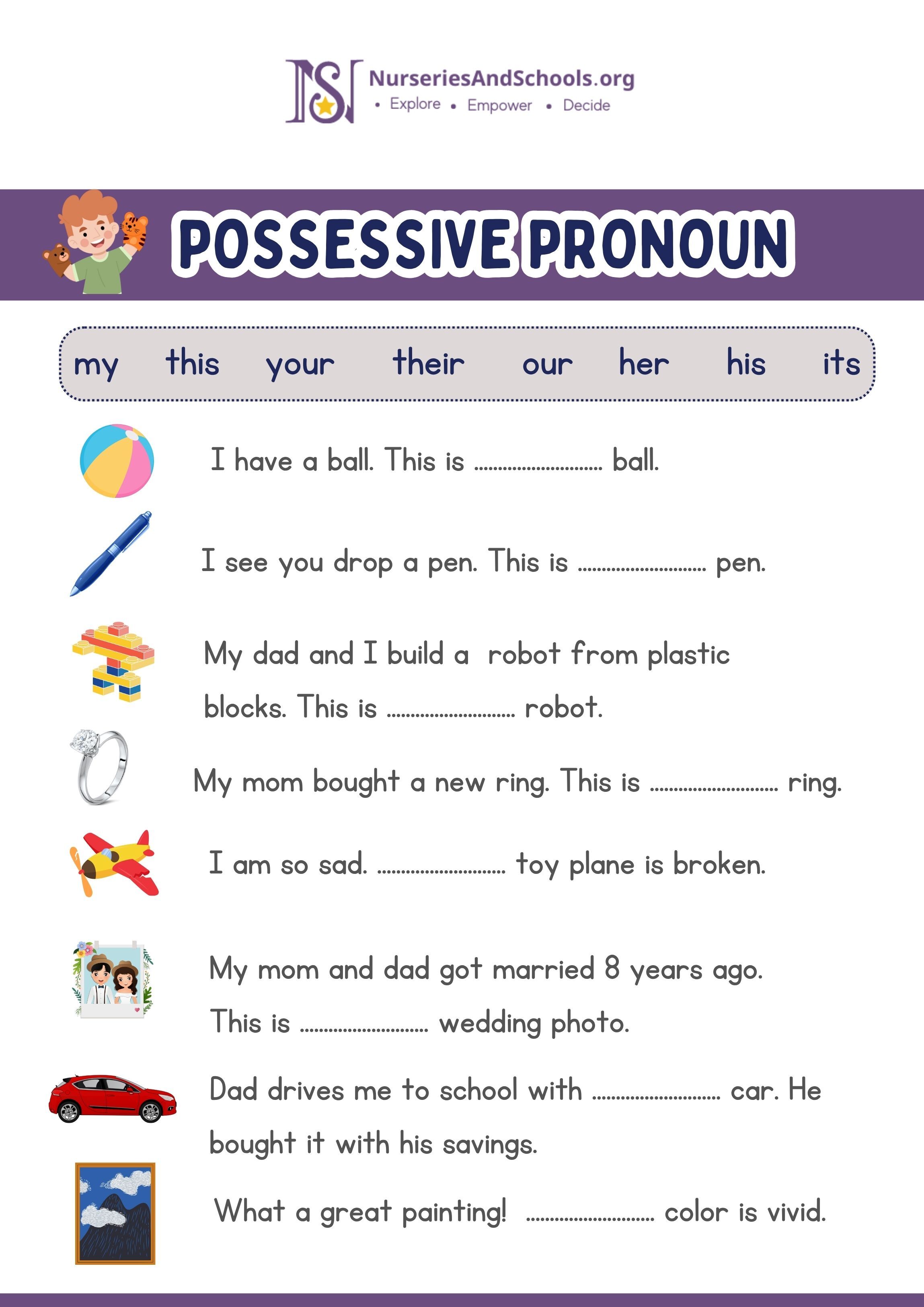 POSSESSIVE PRONOUN