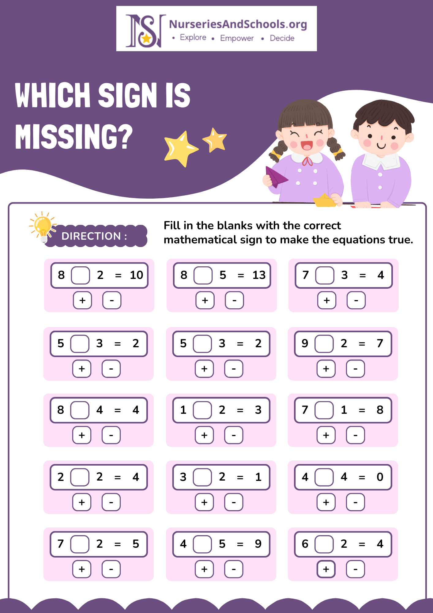 Which Sign is Missing?