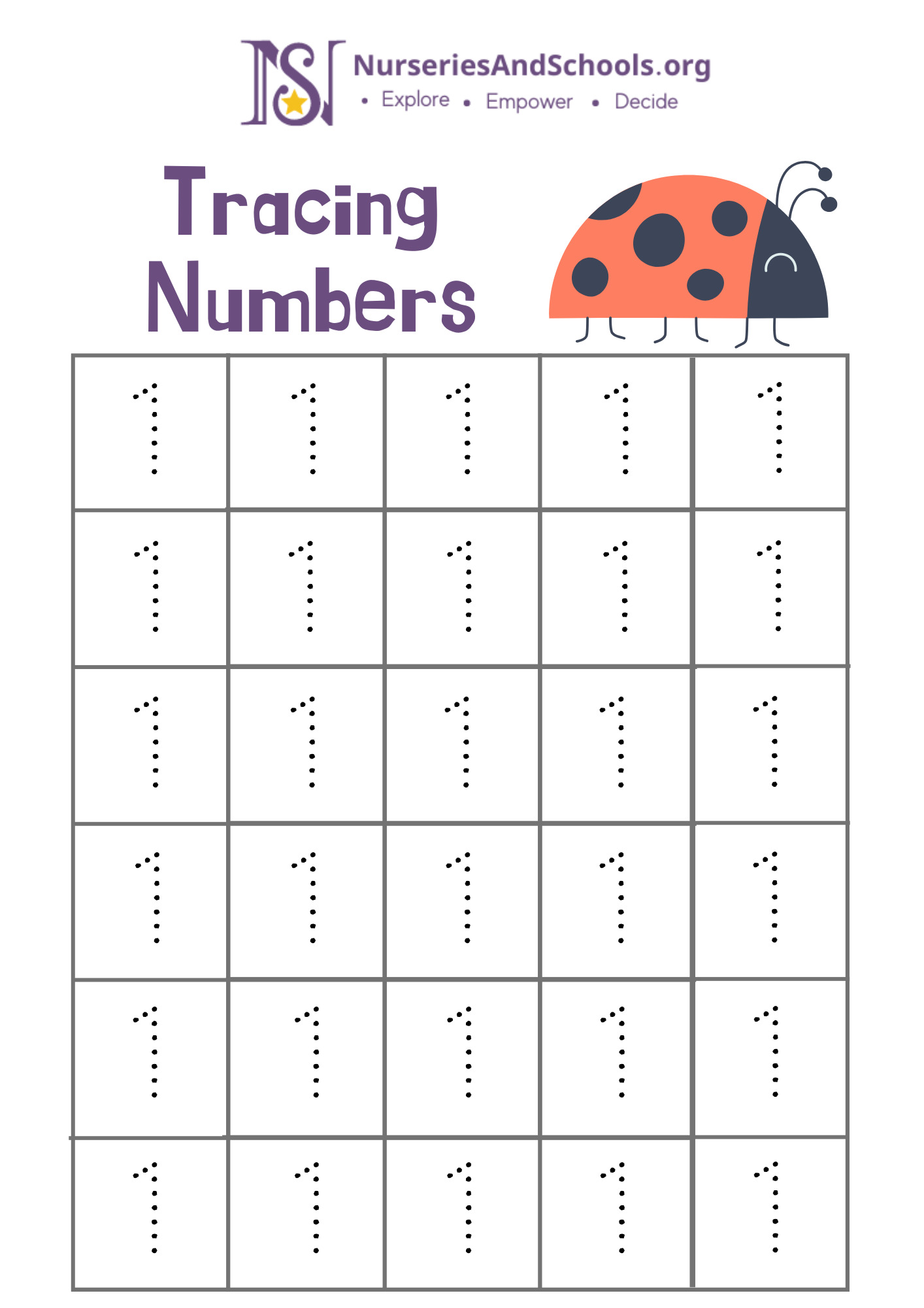 1 Number Tracing