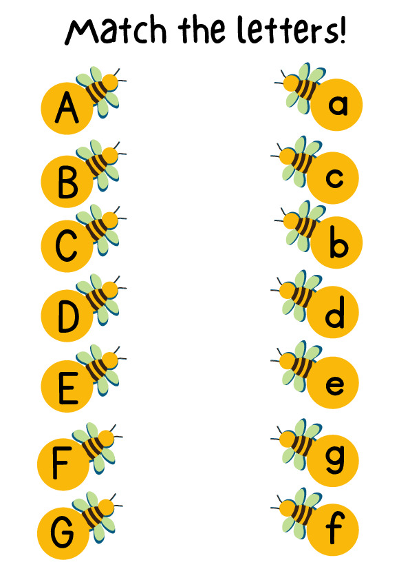Uppercase and Lowercase Matching Worksheet