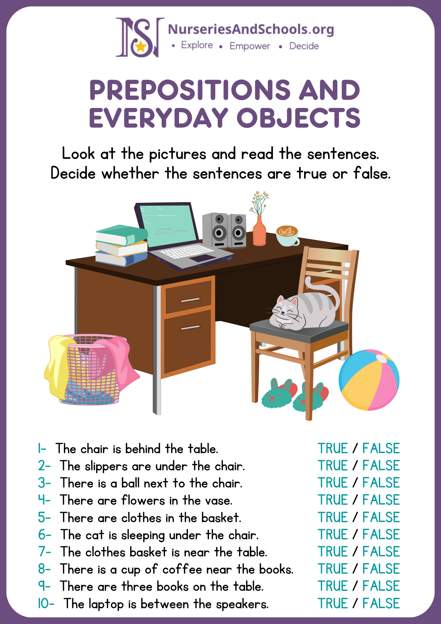 preposıtıons and everyday objects
