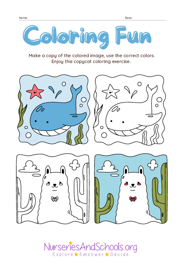 Animals Coloring Worksheet