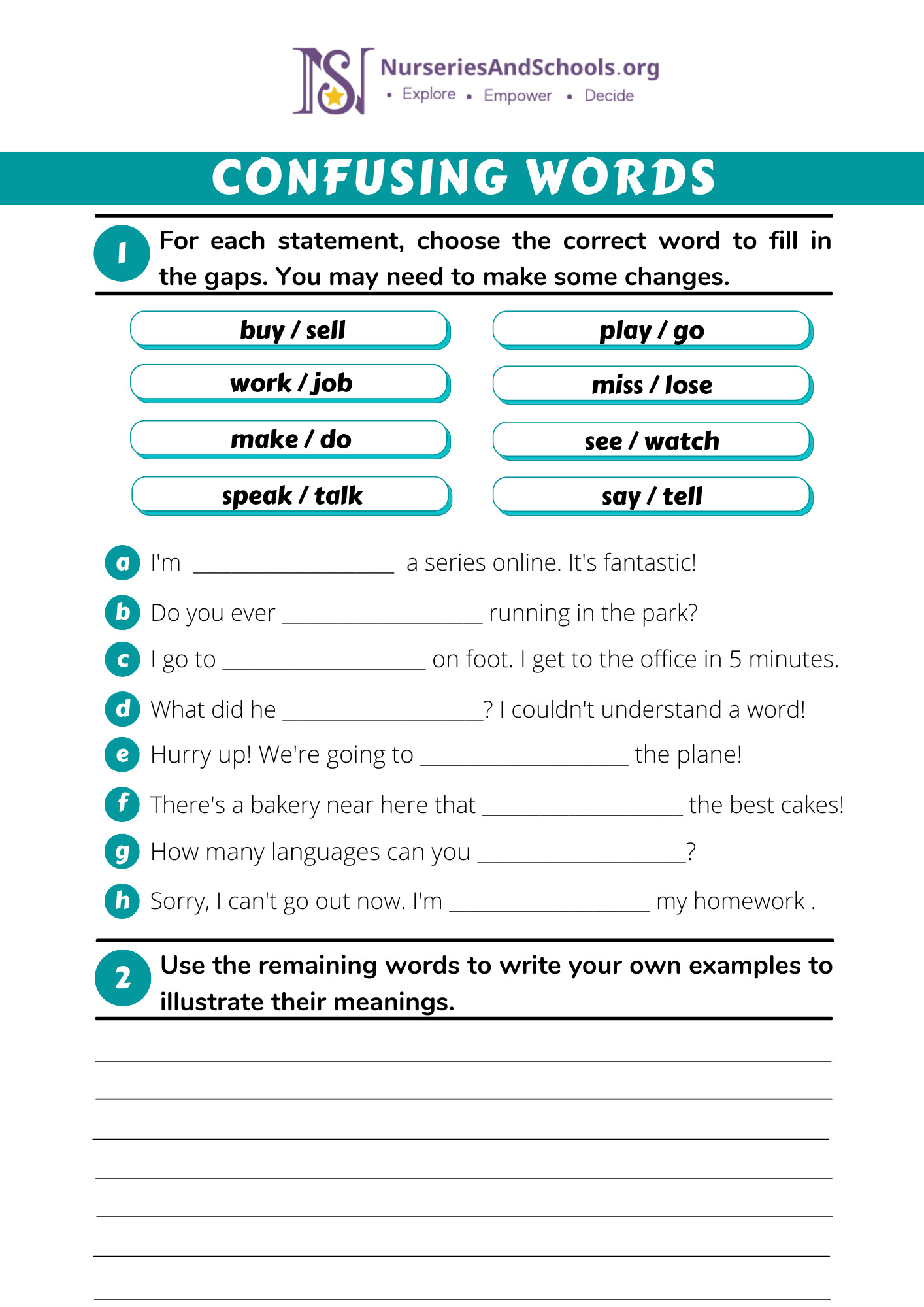 confusing words