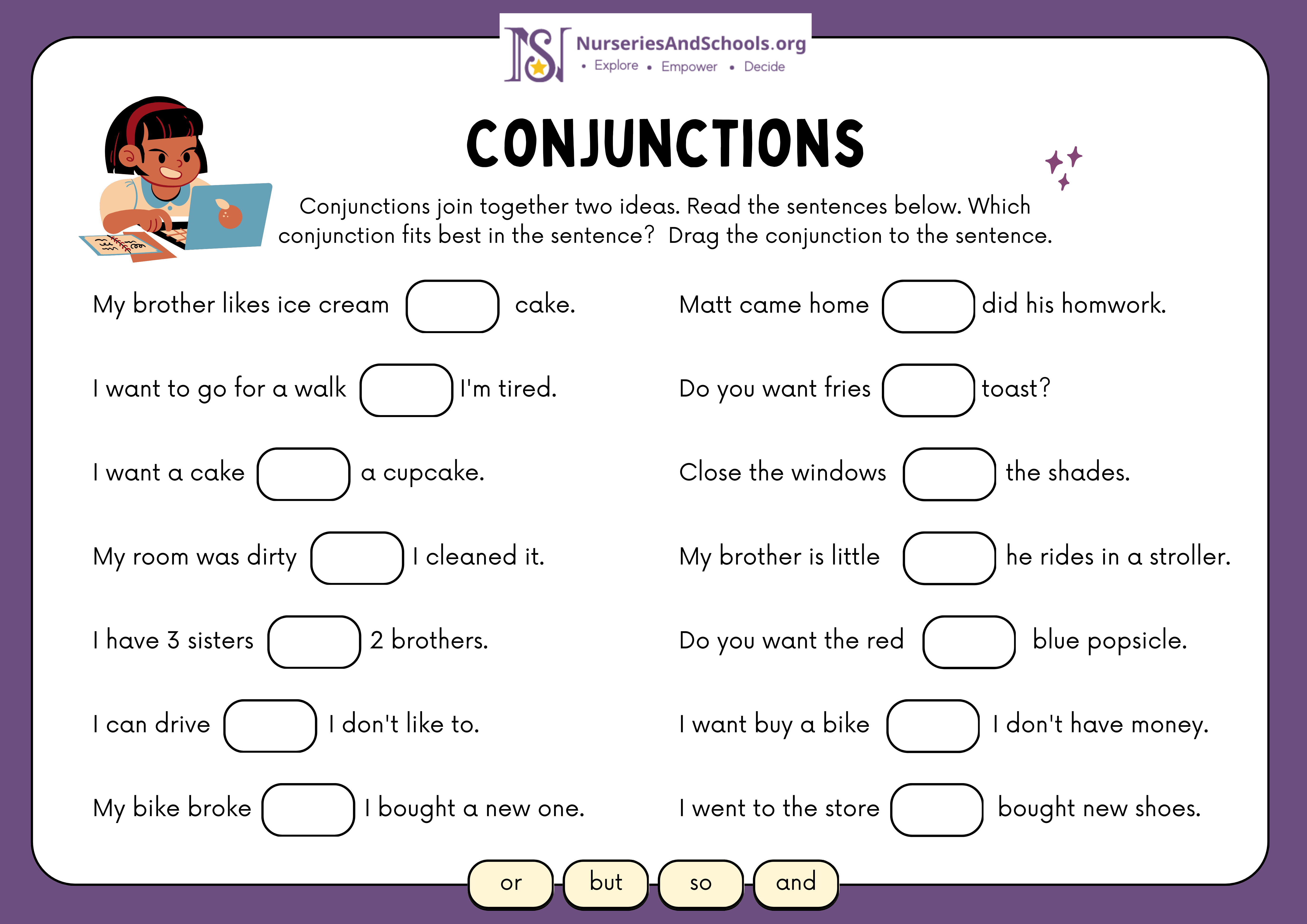 Conjunctions-worksheet
