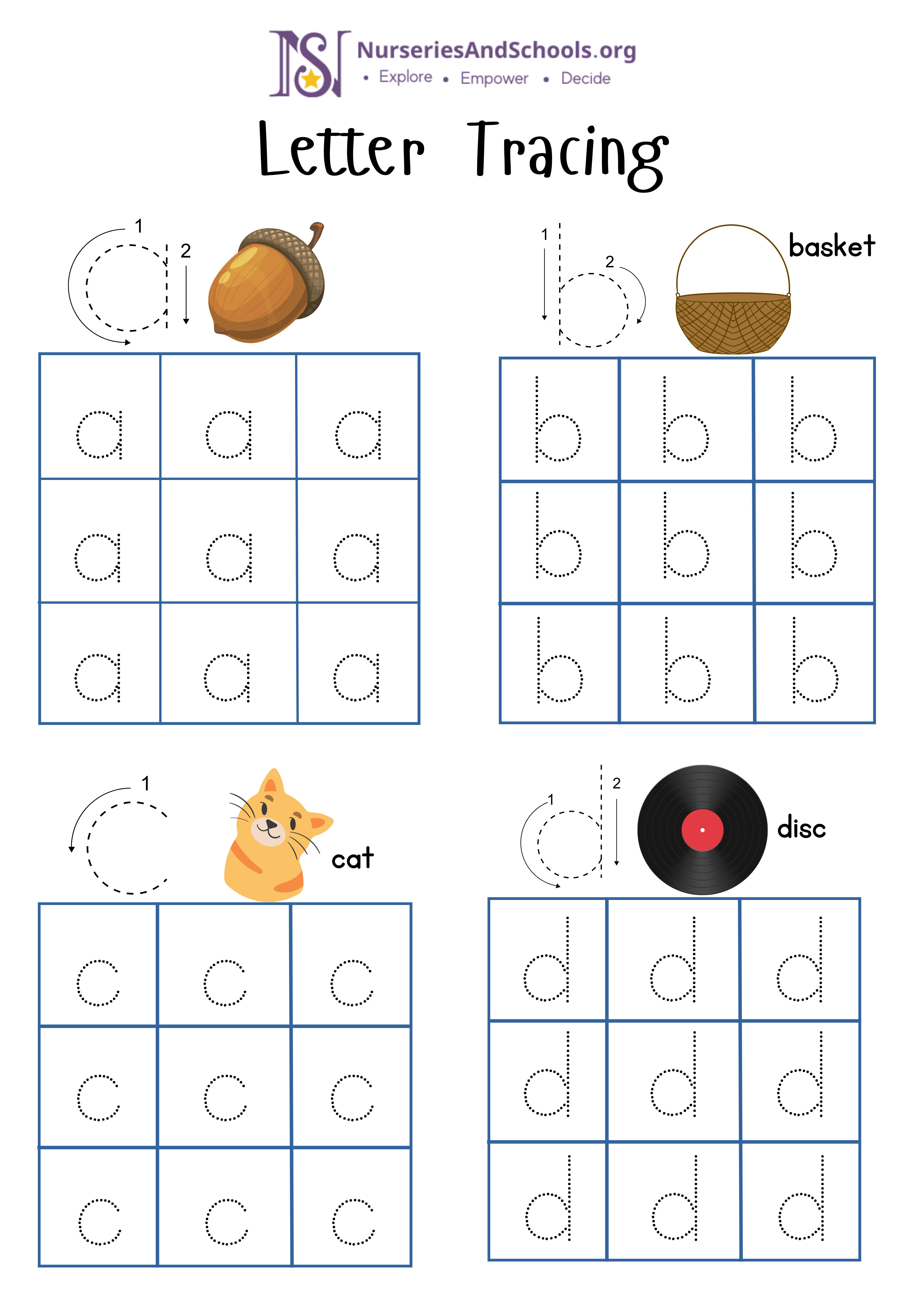 Letter Tracing worksheet