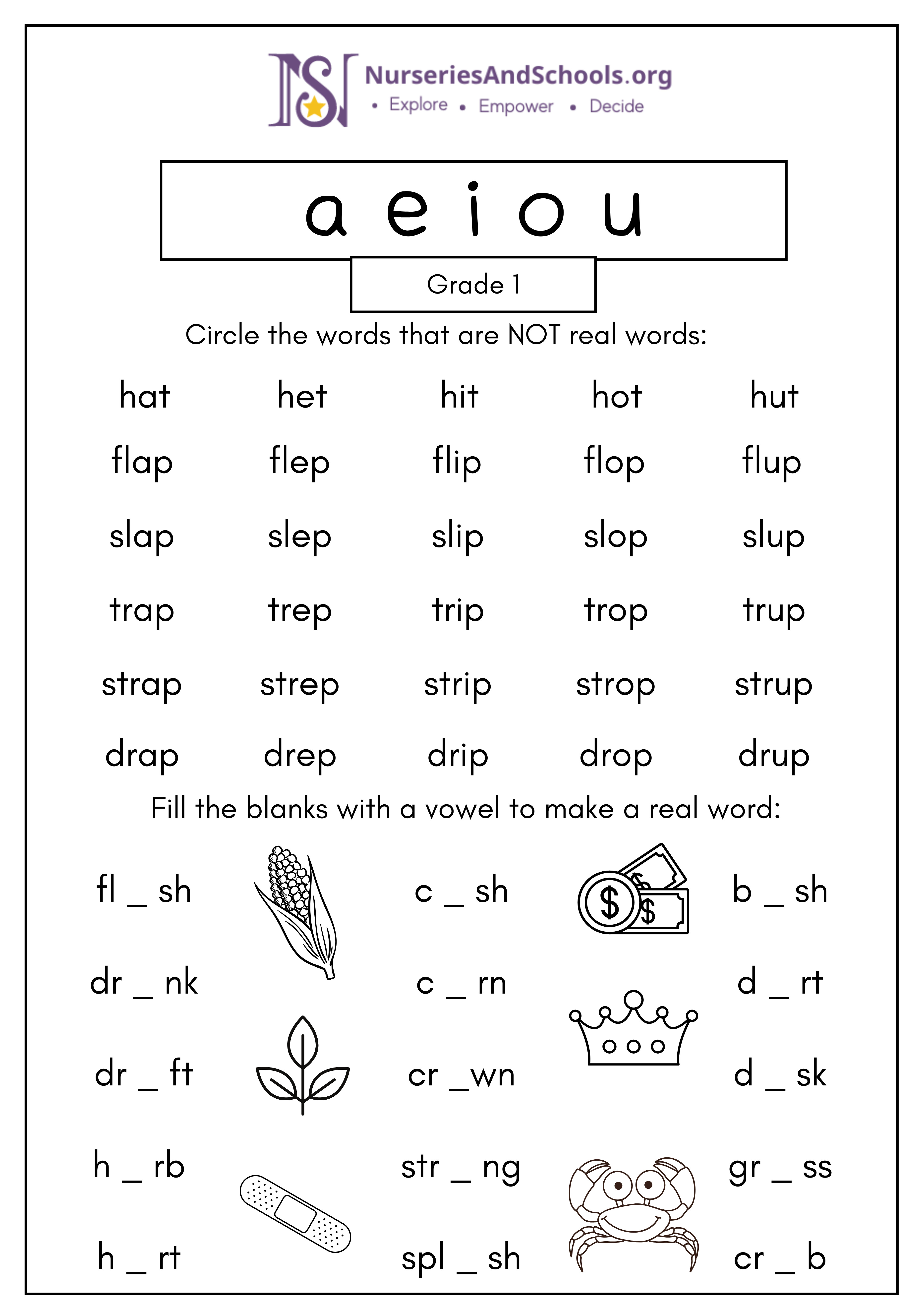 a e i o u