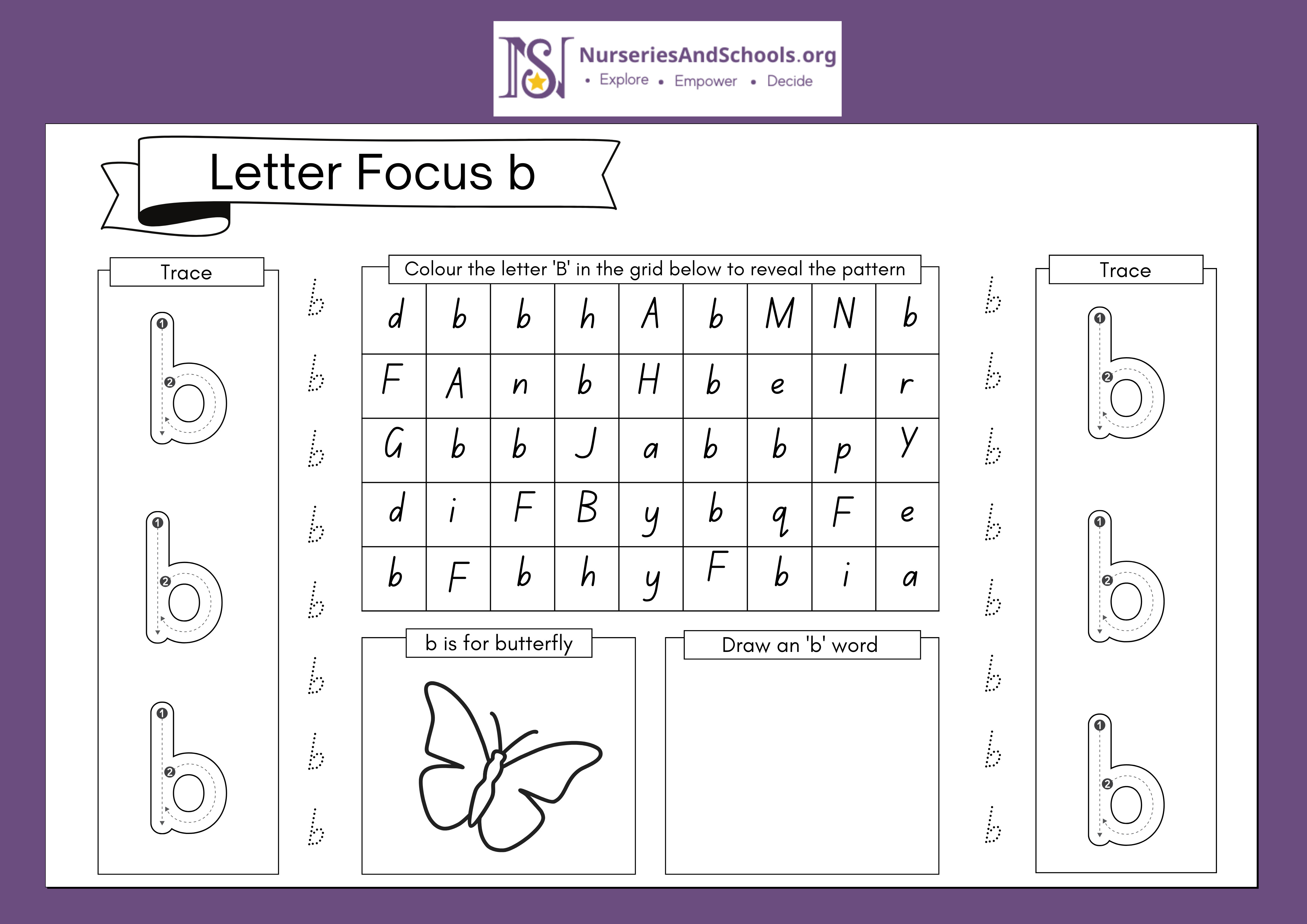 Letter Focus 'b'