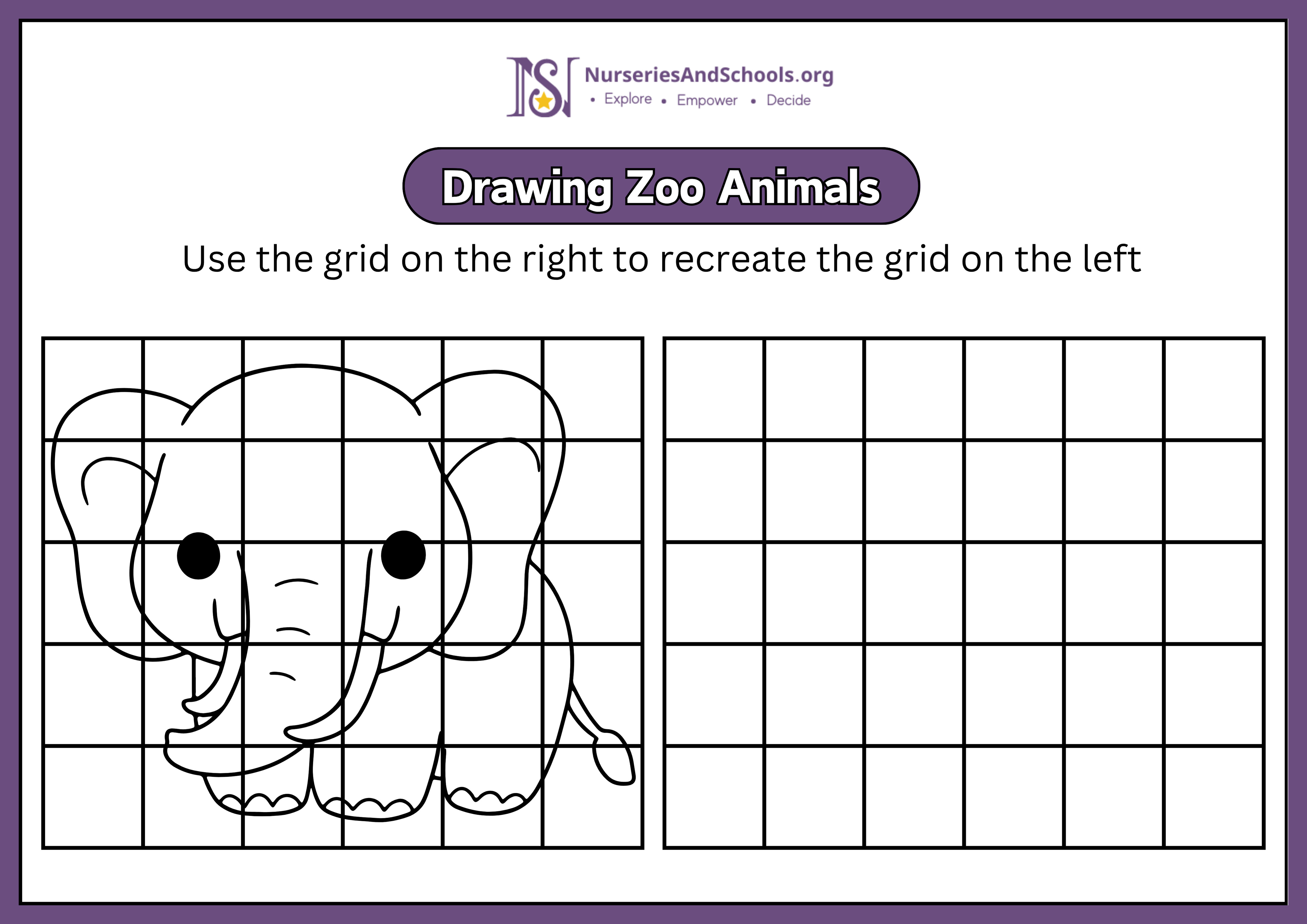 Use the grid on the right to recreate the grid on the left
