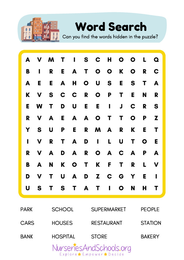 Word Search Worksheet