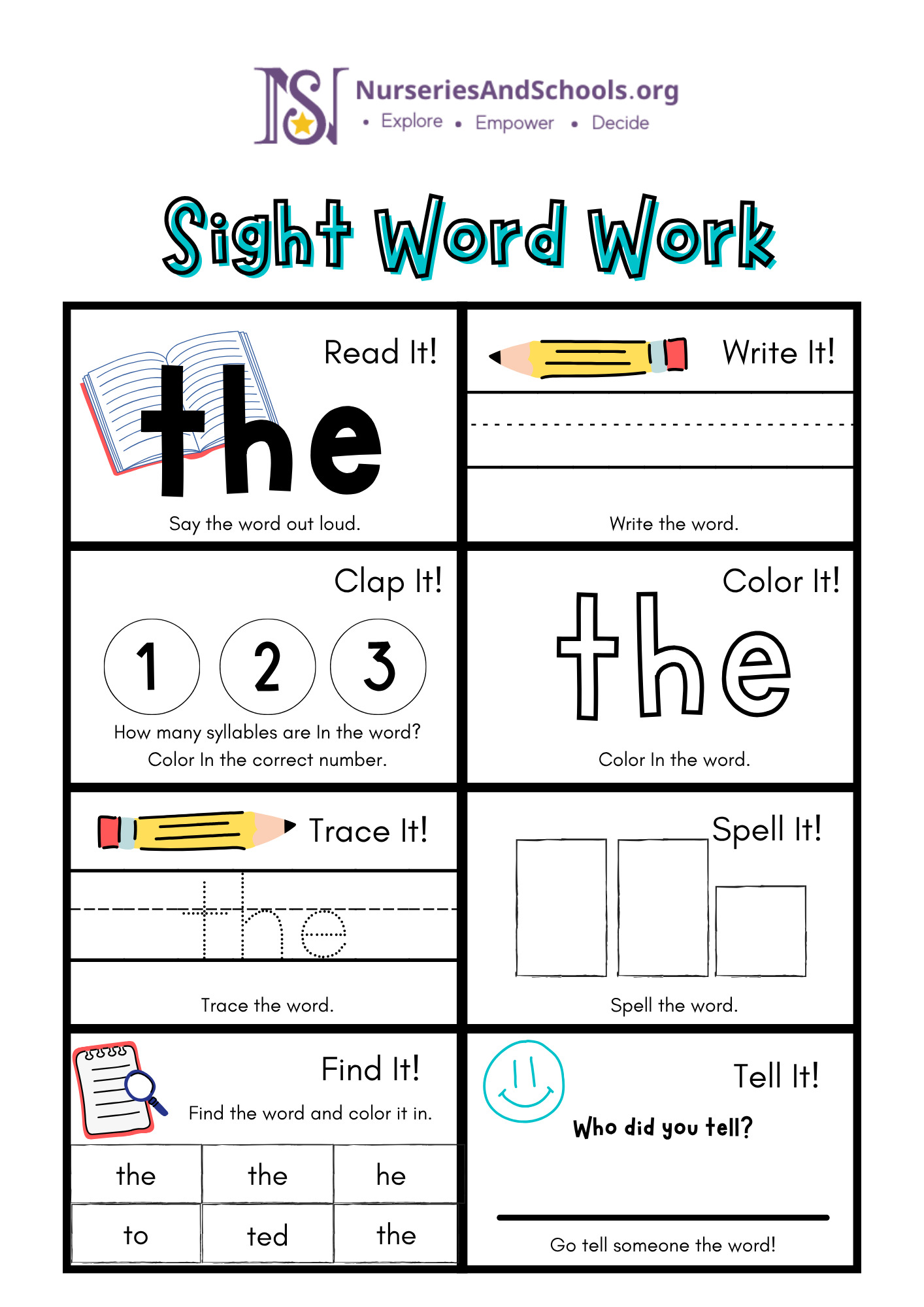 Sight Word Work