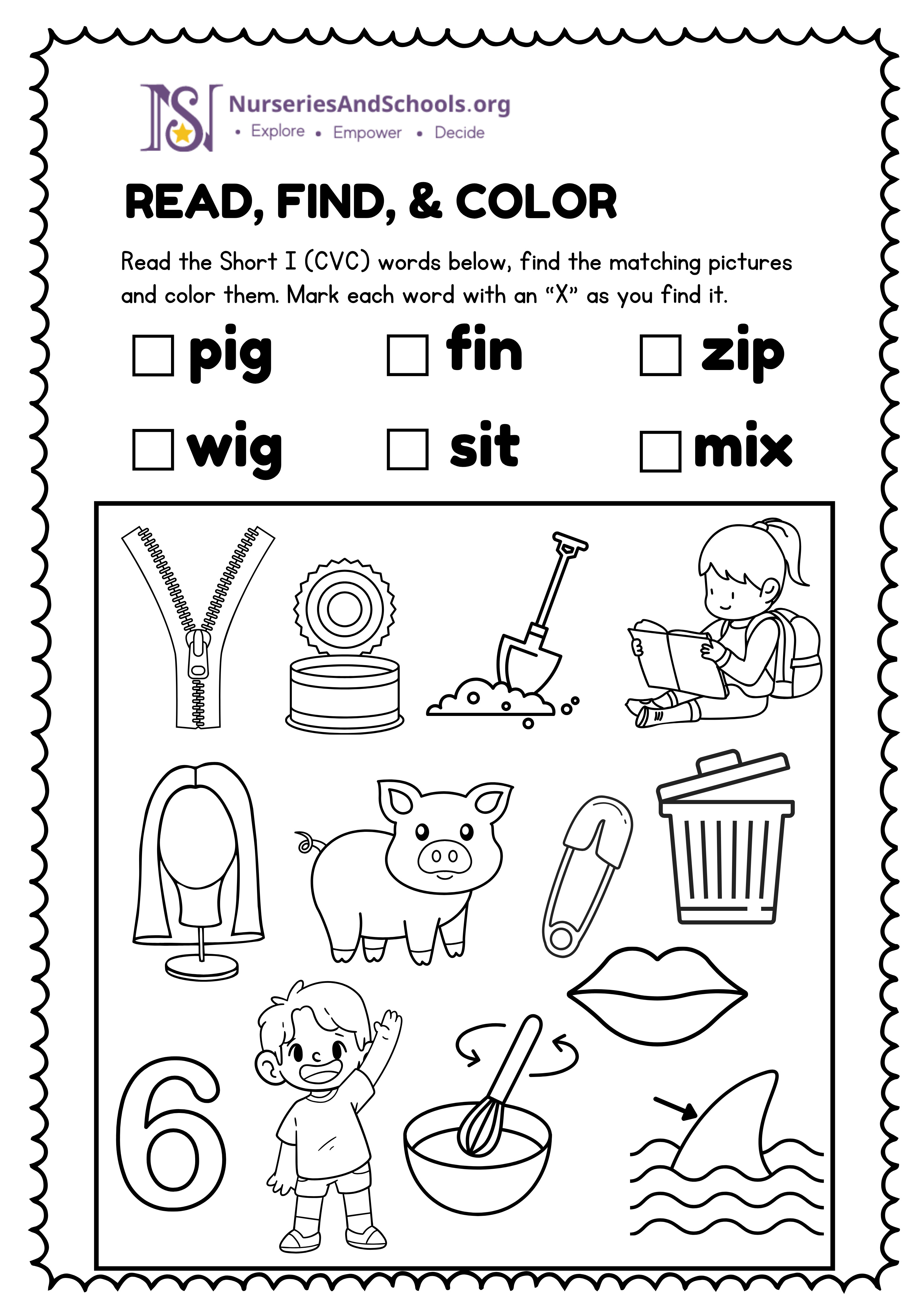 Read, Find, & Color