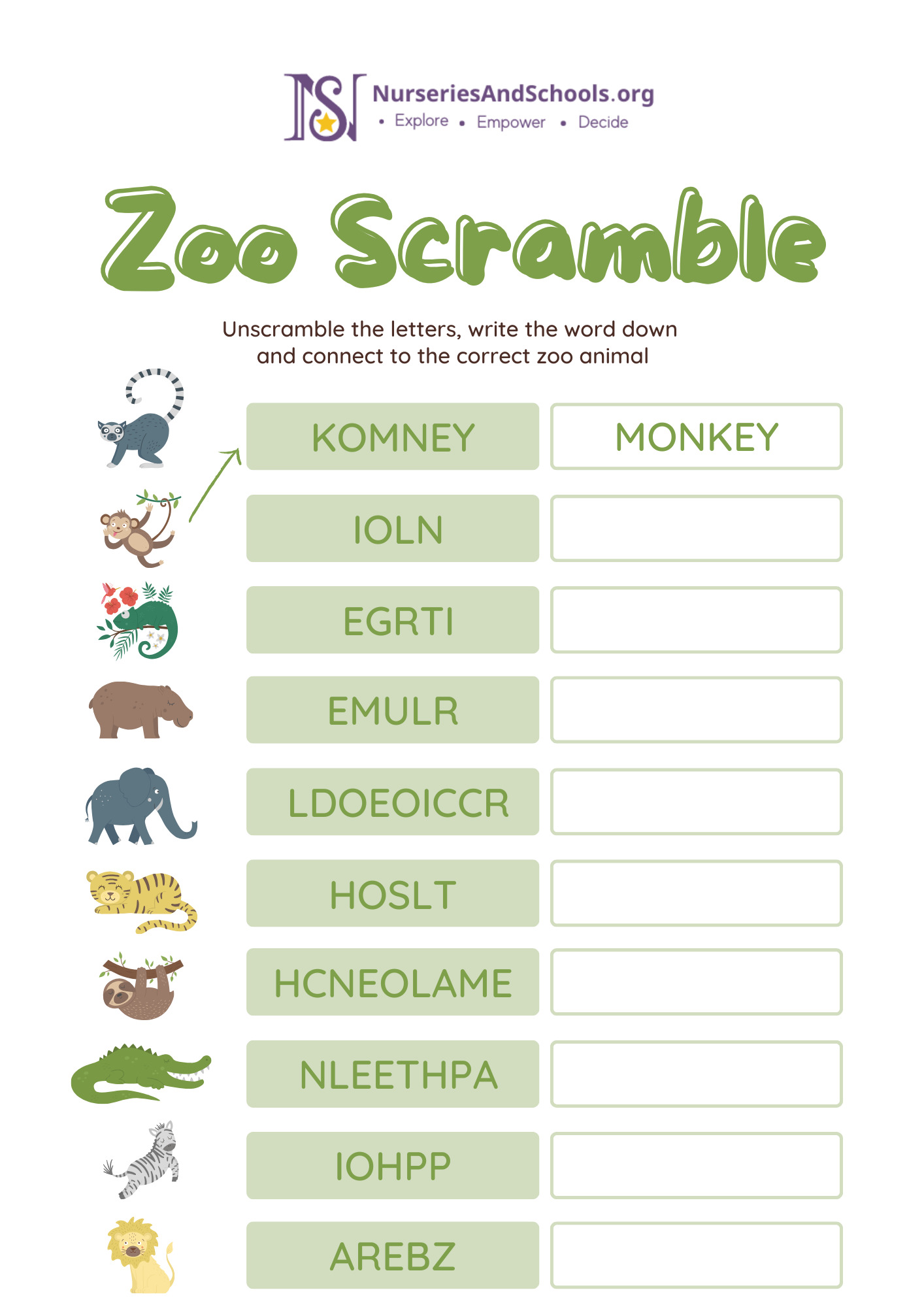 Zoo Scramble
