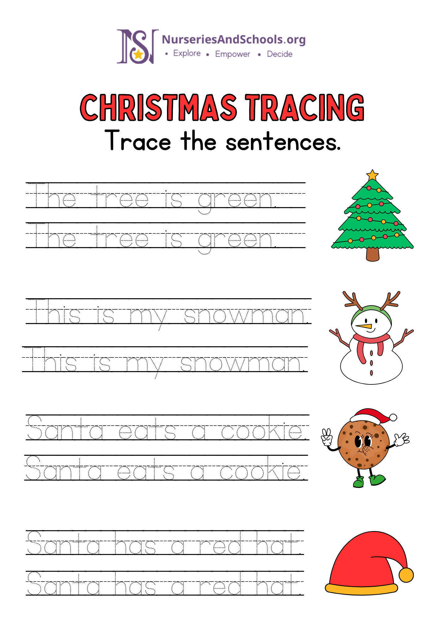 Christmas tracing