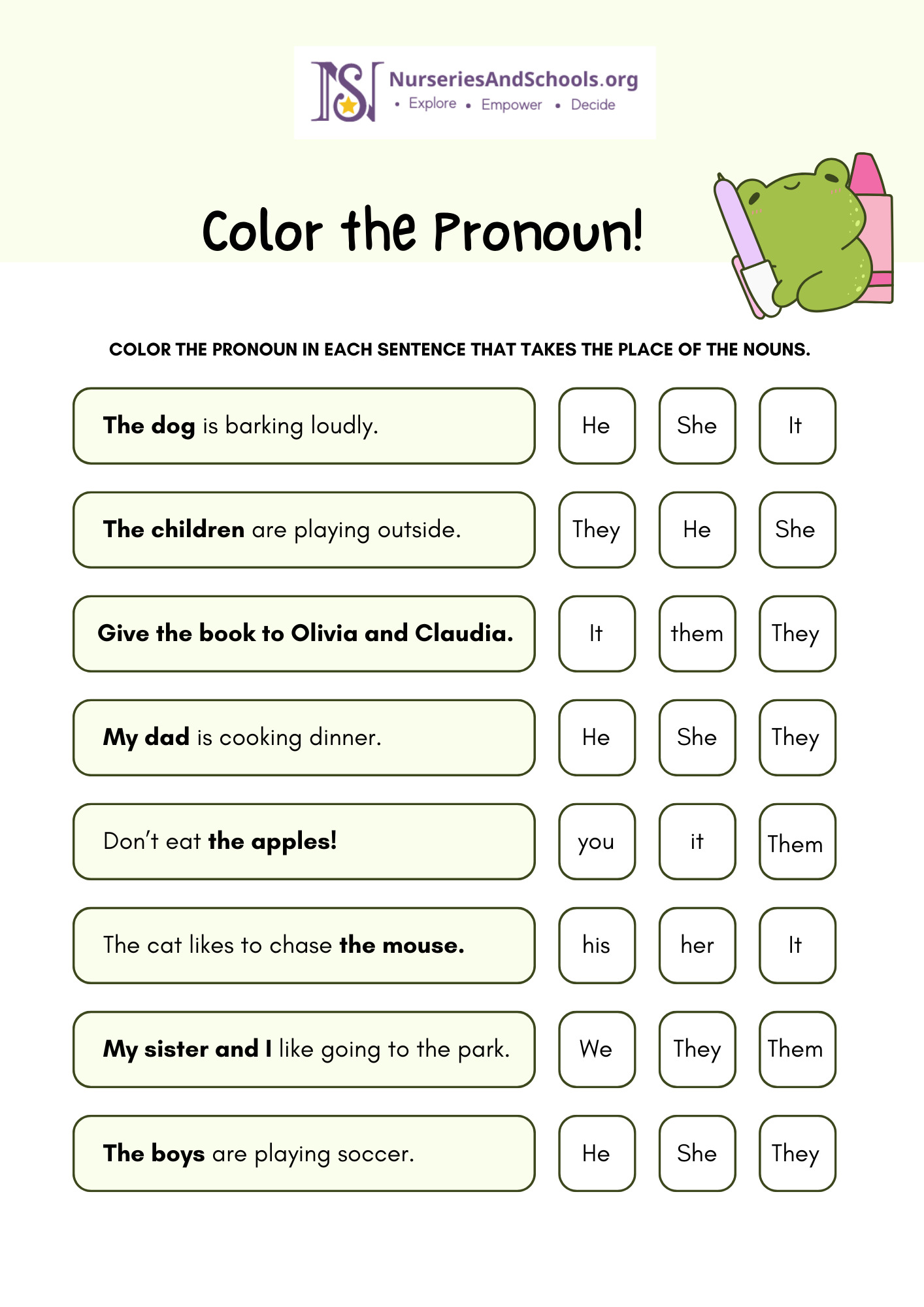Color the Pronoun!