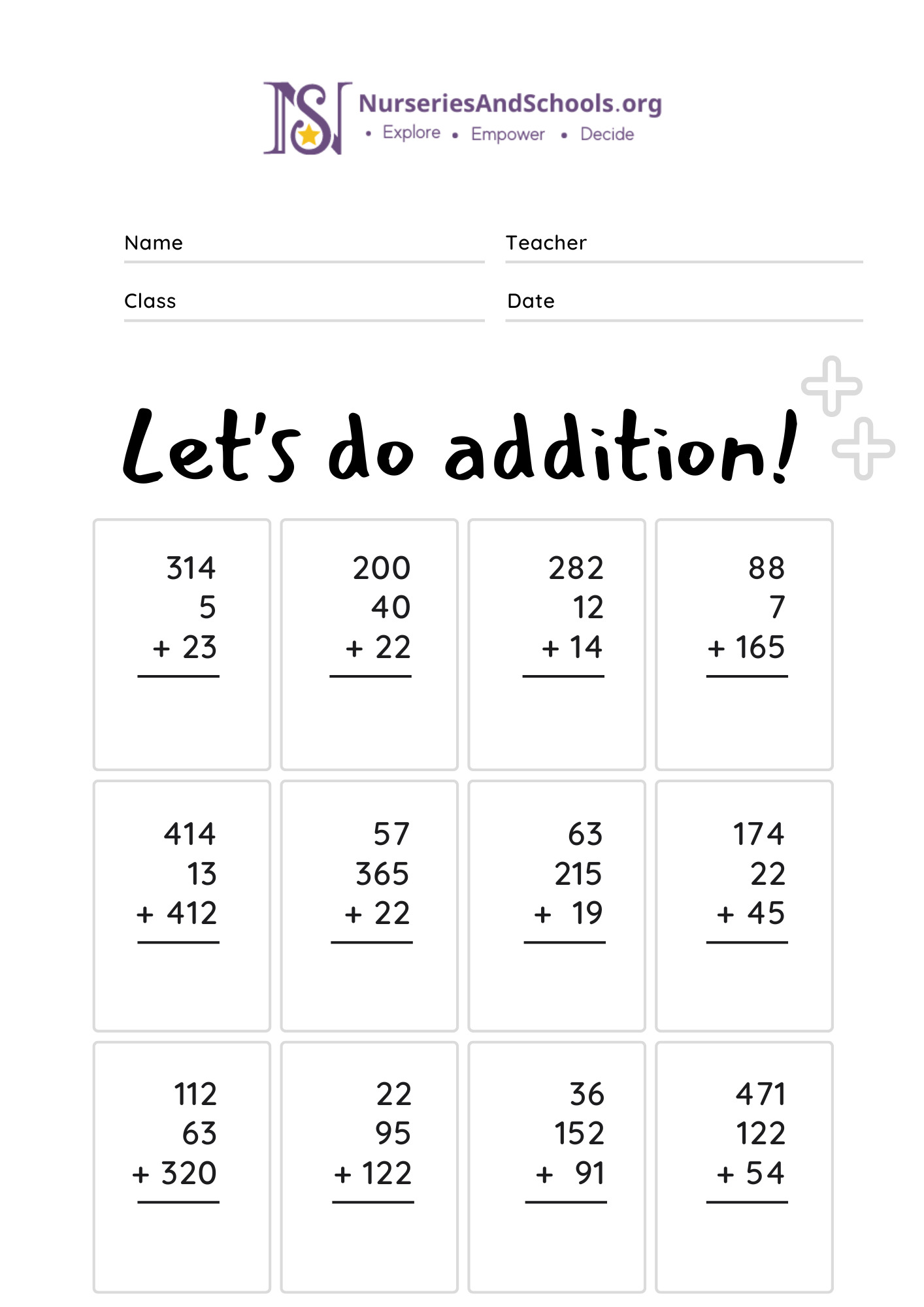 Let's do addition!