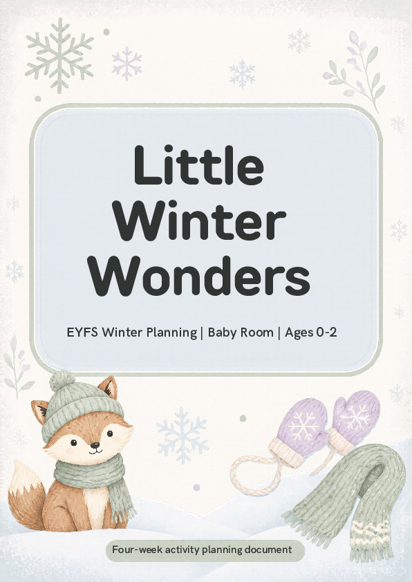 Little Winter Wonders | EYFS Winter Activity Planning