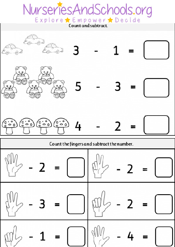 Subtraction worksheet