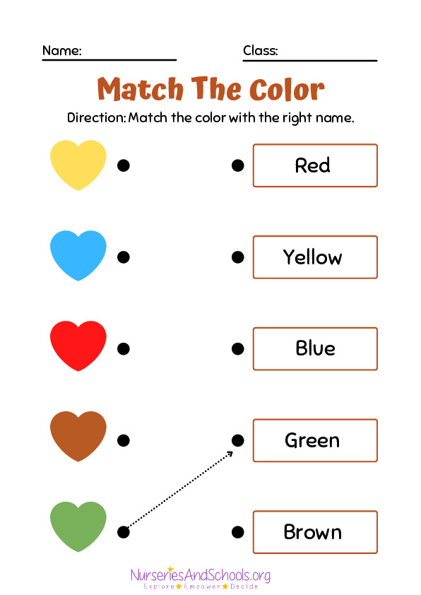 Match The Color Worksheet