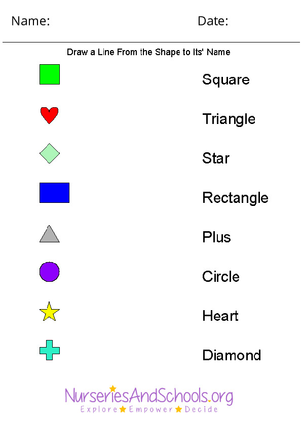 Matching shapes - Maths worksheet