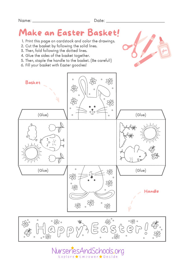 Make an Easter Basket!- Craft worksheet