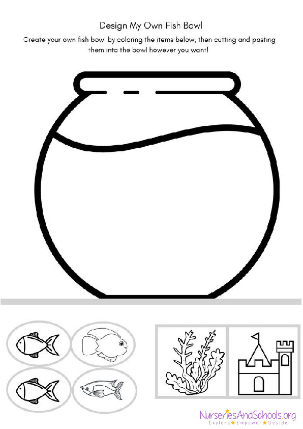 Design your own fish bowl- craft/design worksheet