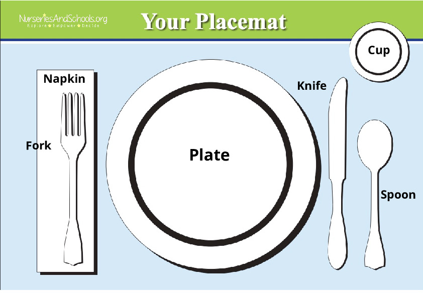 Lunch mat placement worksheet