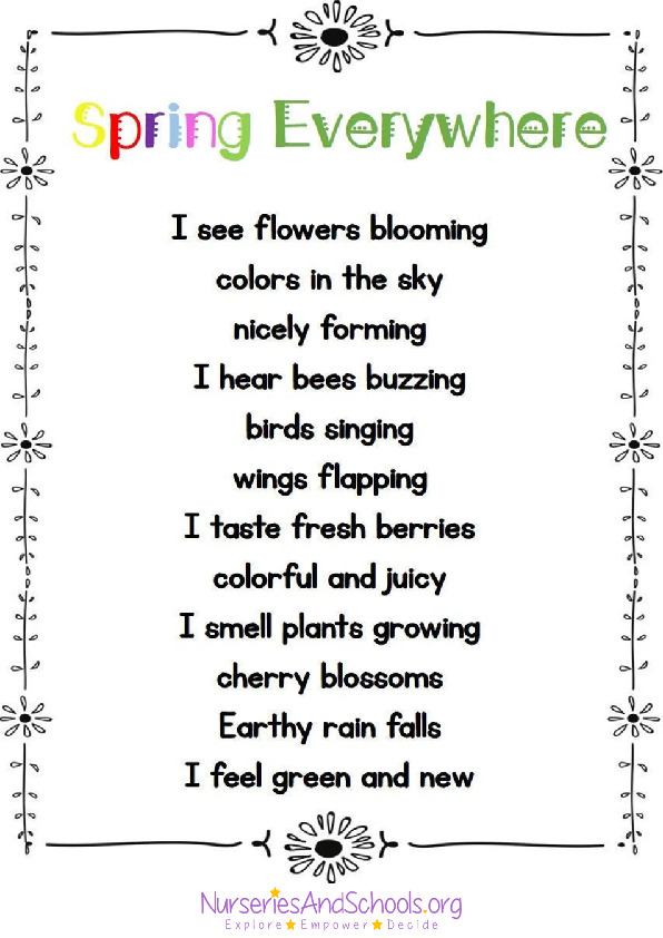 Spring Poem- Worksheet