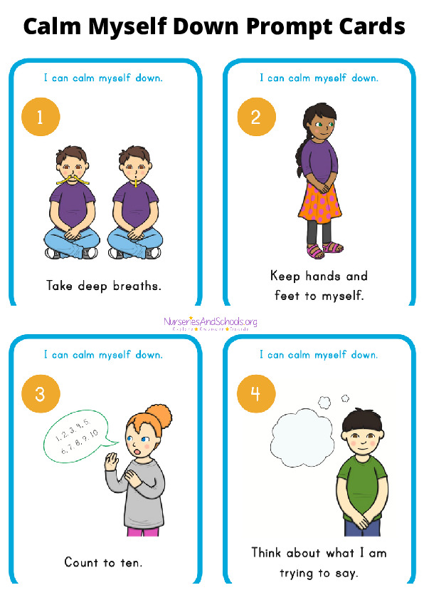 Calm Myself Down Prompt Cards - SEN Cards