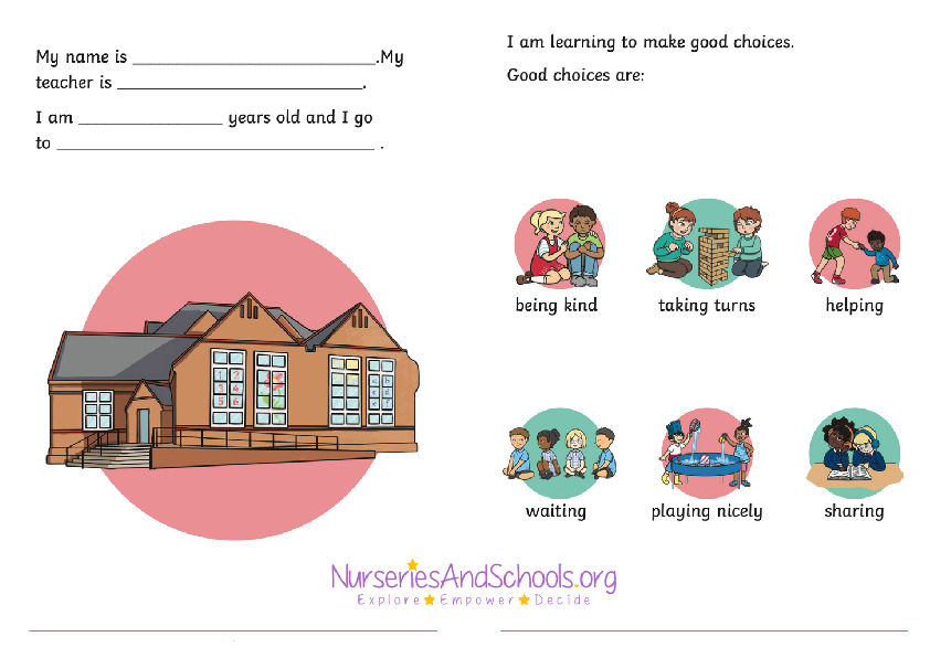Good choices worksheet