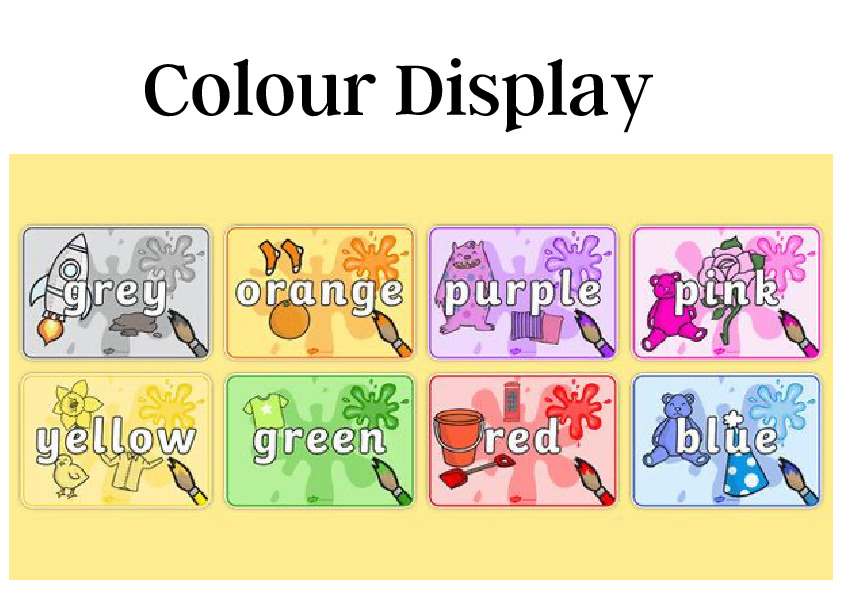Colour Display worksheet- SEN