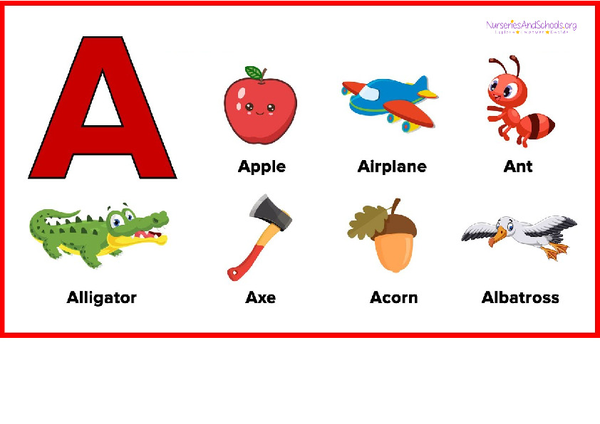 Alphabet A - SEN flashcards