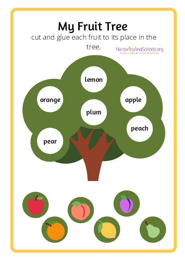 My fruit tree - worksheet