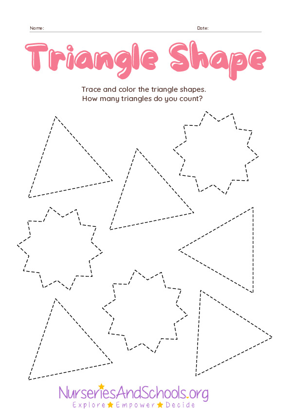 Triangle shape - worksheet