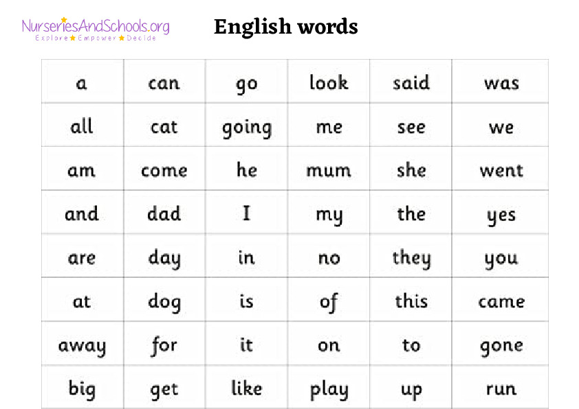 English words