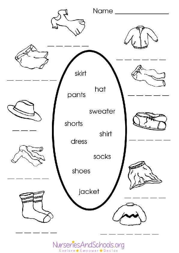 Name the items English worksheet
